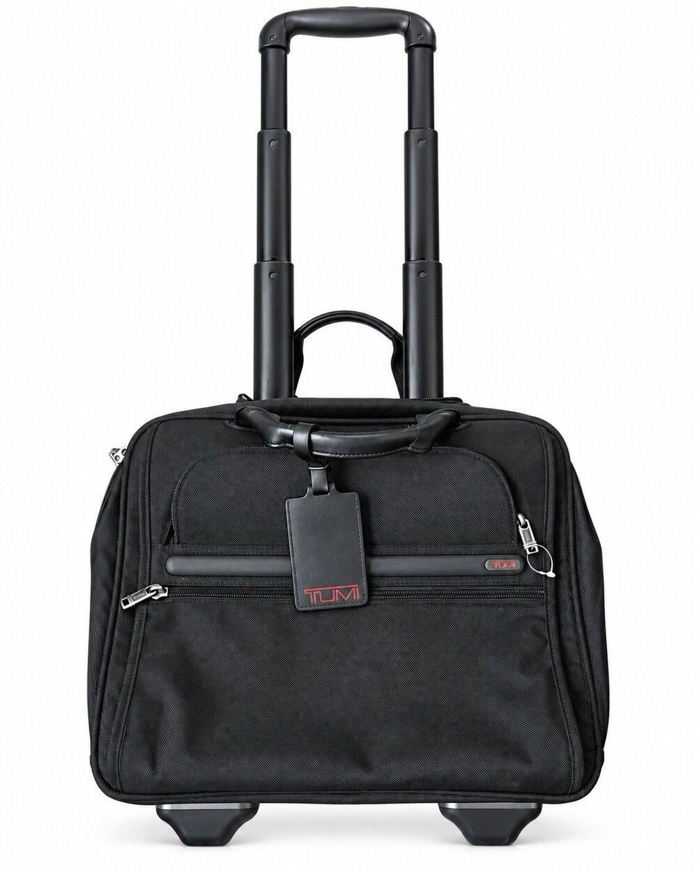 TUMI Alpha Black Nylon Deluxe Expandable Wheeled Laptop Briefcase Bag #26103D4